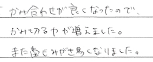 矯正患者さまの声